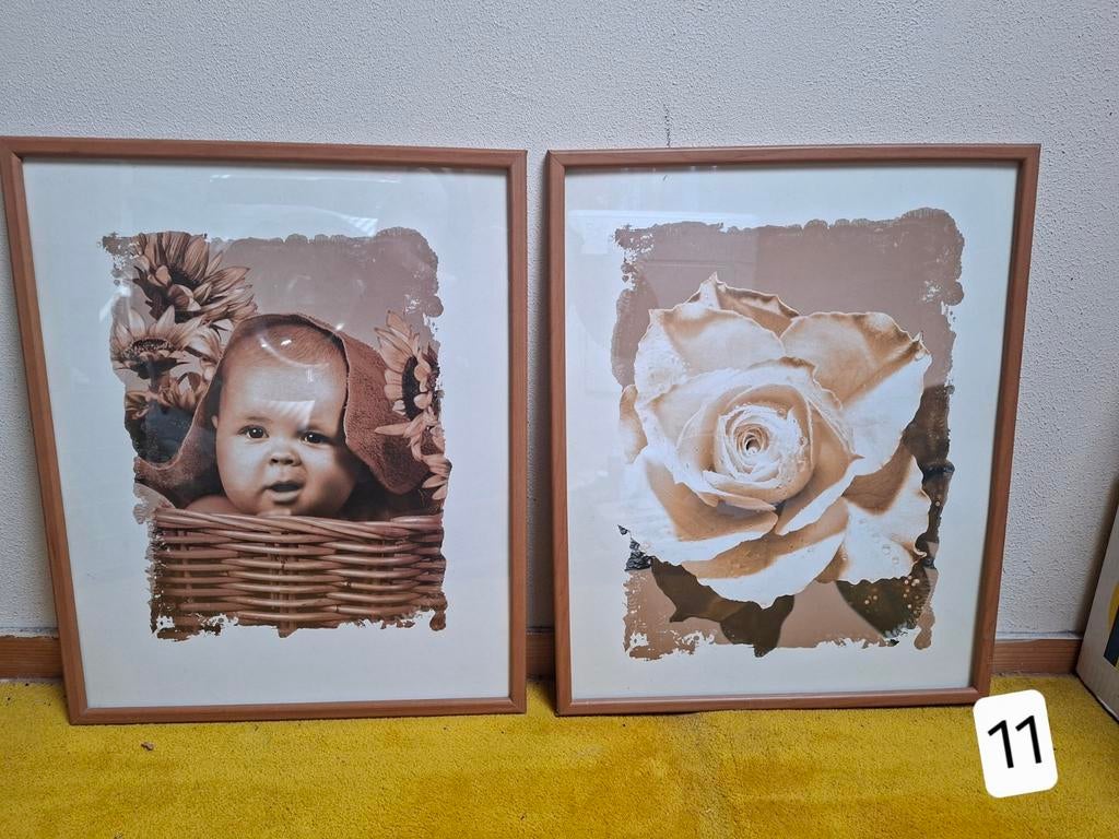 4 Schilderijen, Ophalen, Minder dan 50 cm, Zo goed als nieuw, Minder dan 50 cm