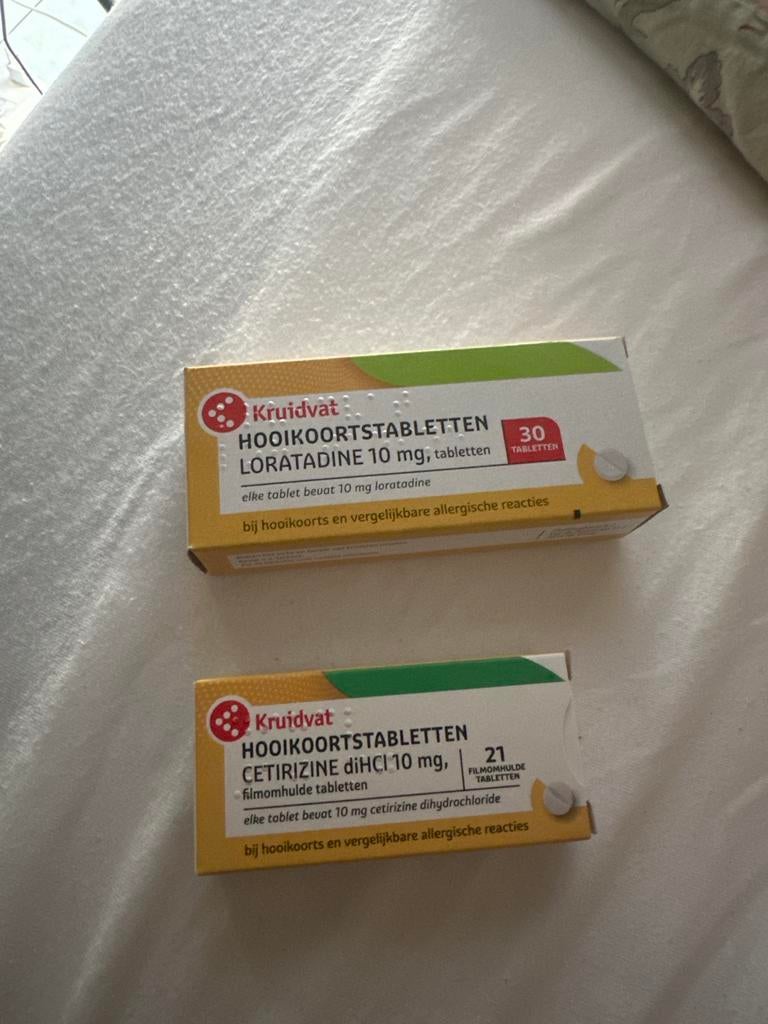 Hooikoortstabletten - 2 nieuwe doosjes (Loratadine & Cetiriz, Sport en Fitness, Gezondheidsproducten en Wellness, Ophalen of Verzenden