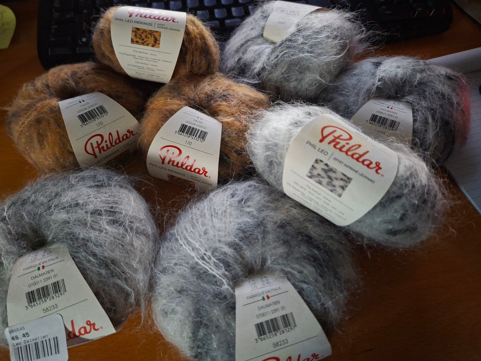 Phildar Phil Leo  8x25 gr   2 kleuren, Breien of Haken, Phildar, Nieuw, Ophalen of Verzenden