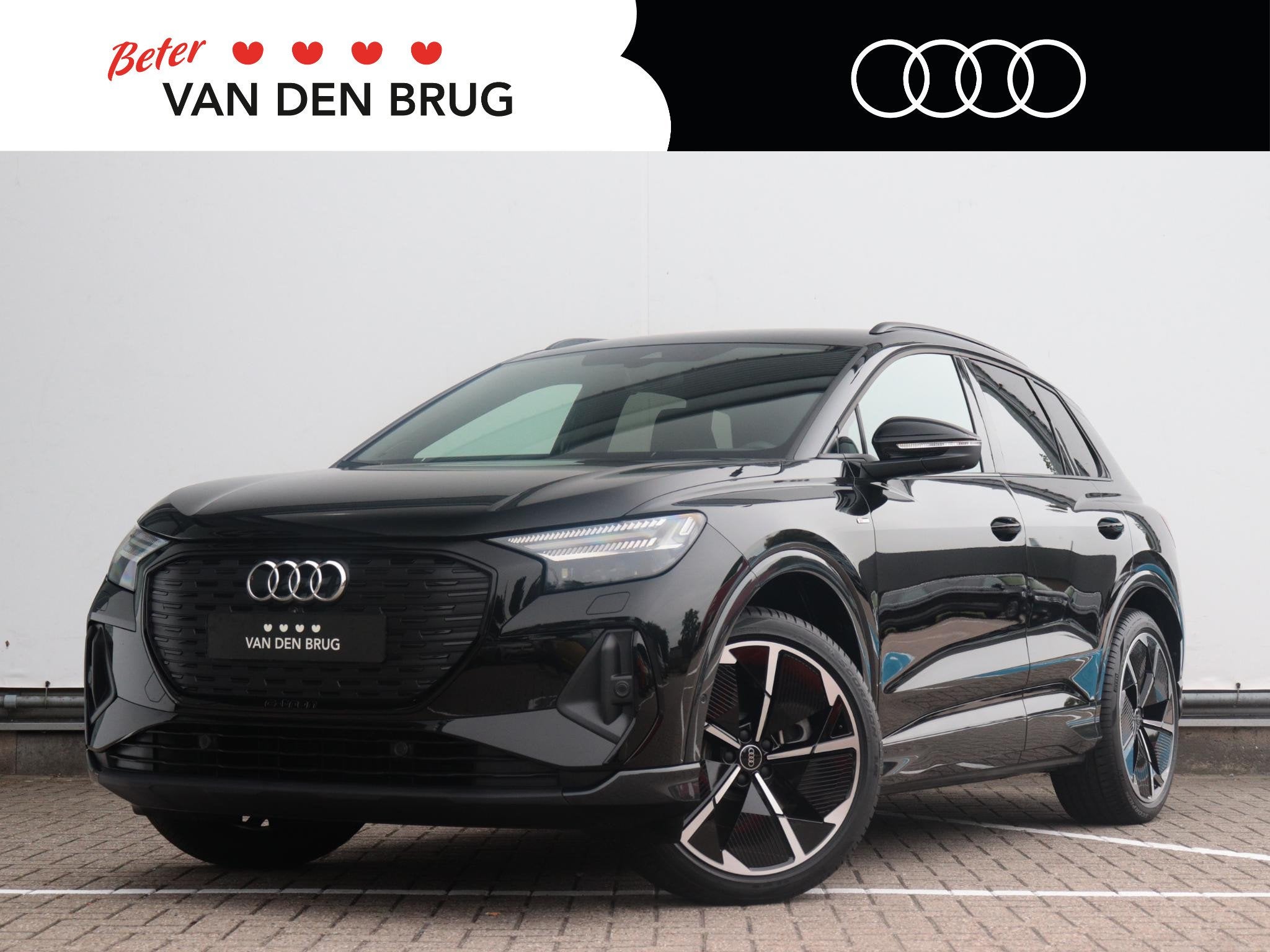Audi Q4 e-tron 40 Advanced edition 63 kWh | Adaptief onderst, Auto's, Audi, Gebruikt, Zwart, Q4 e-tron, 204 pk