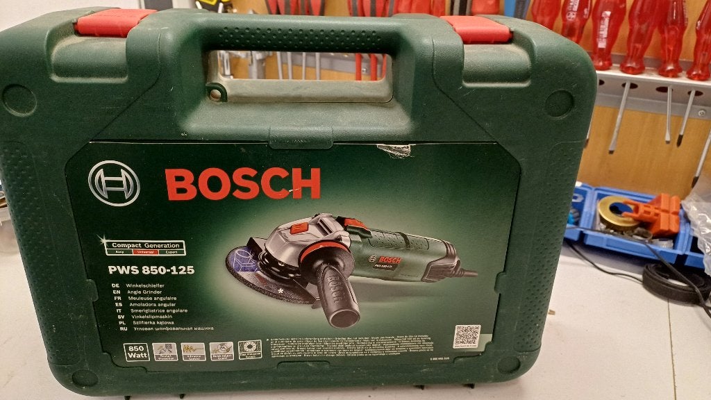 Haakse slijpmachine Bosch PWS 850-125, Ophalen, Zo goed als nieuw, 700 tot 1000 watt, Haakse handslijpmachine