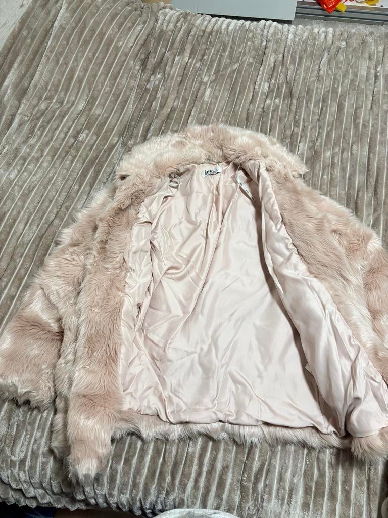 Roze Faux Fur Jasje - Maat M, Ophalen of Verzenden, Zo goed als nieuw, Maat 38/40 (M), Roze