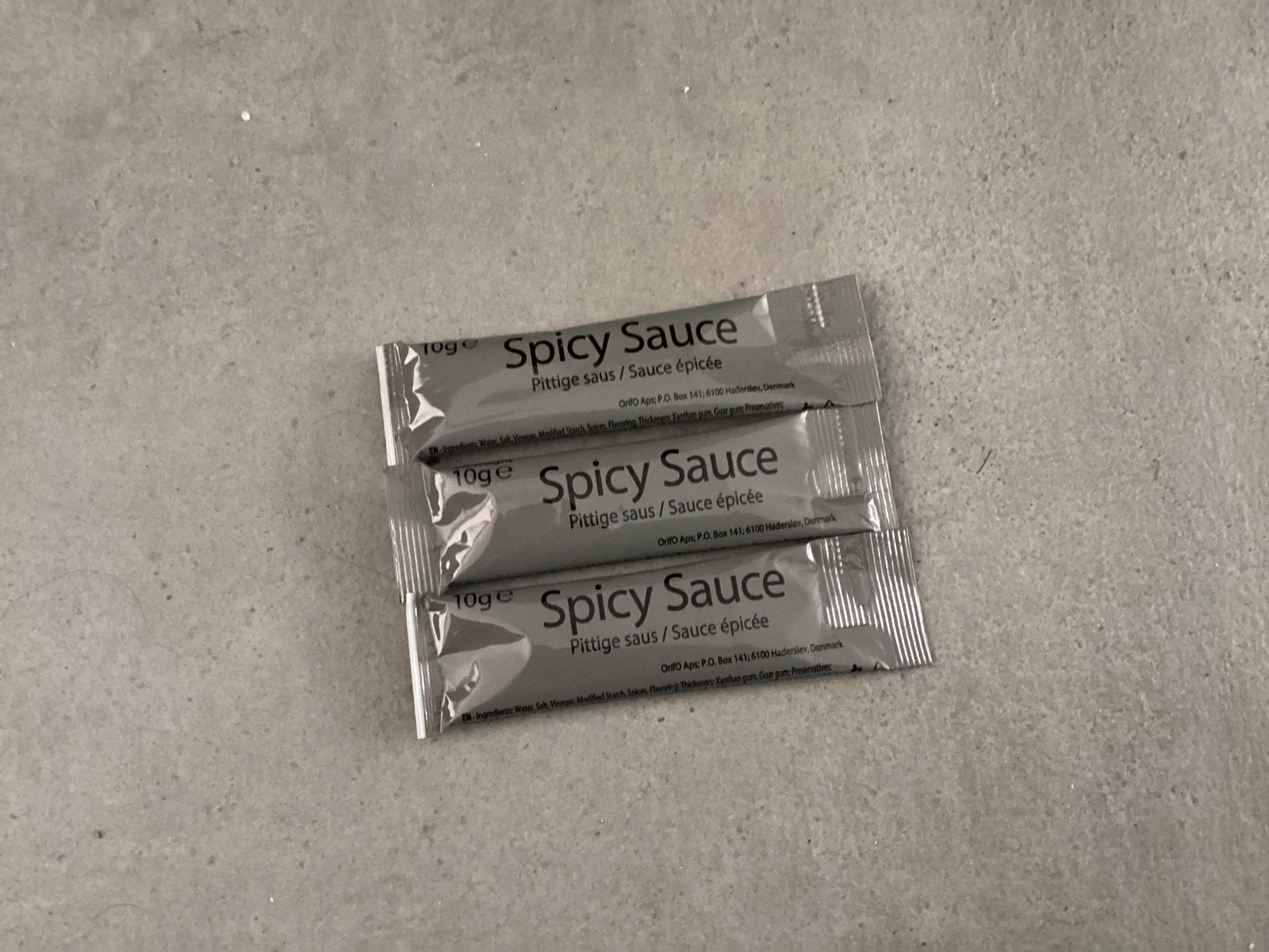 Pittige saus zakjes, Ophalen