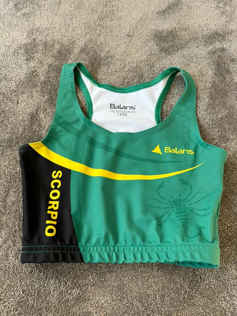 Atletiek wedstrijdkleding topje Scorpio Oosterhout mt 152, Sport en Fitness, Loopsport en Atletiek, Overige merken, Ophalen of Verzenden