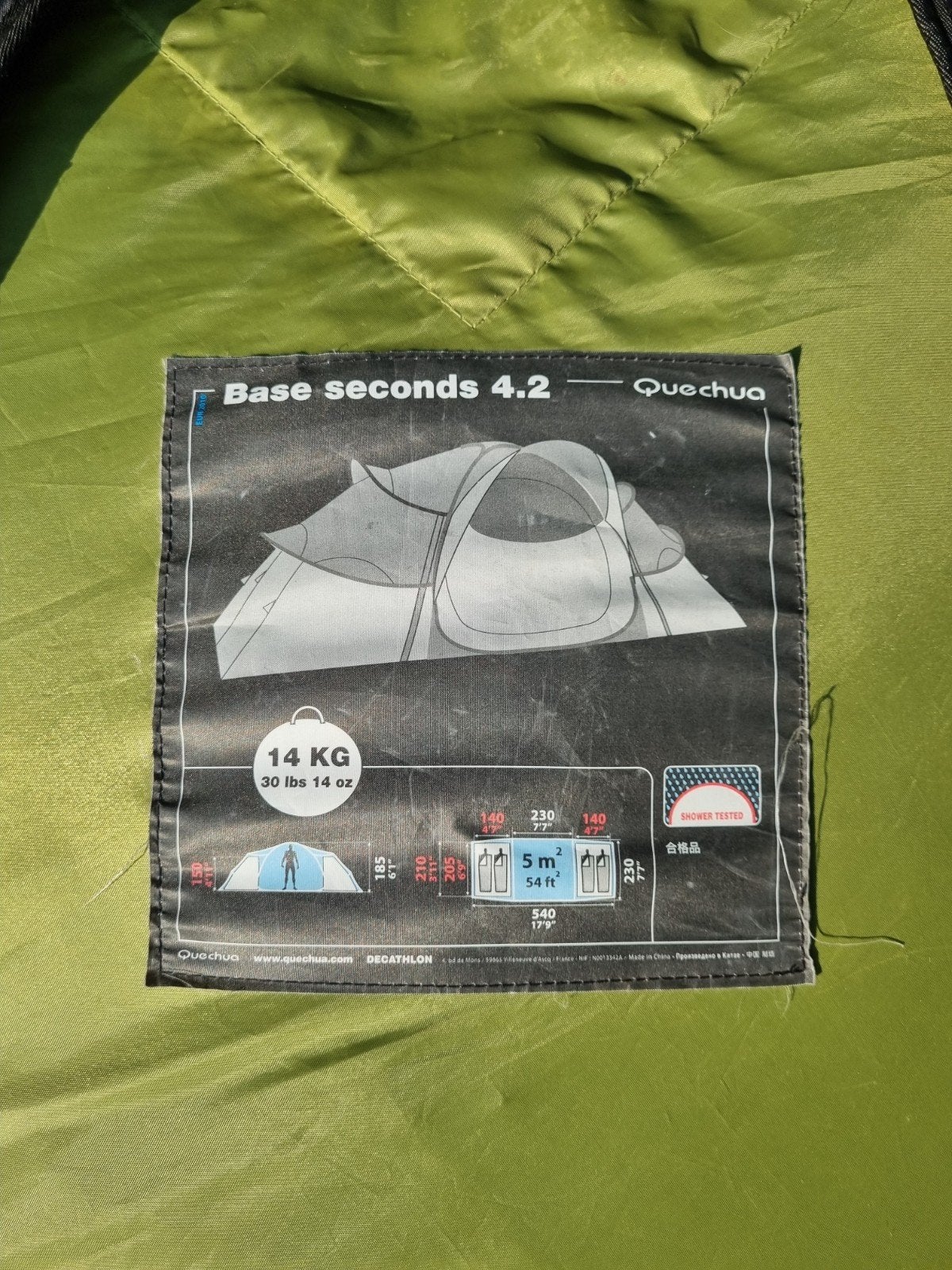 Quechua Base Seconds 4.2 familietent - Snel op te zetten!, Ophalen, Gebruikt, Tot en met 4