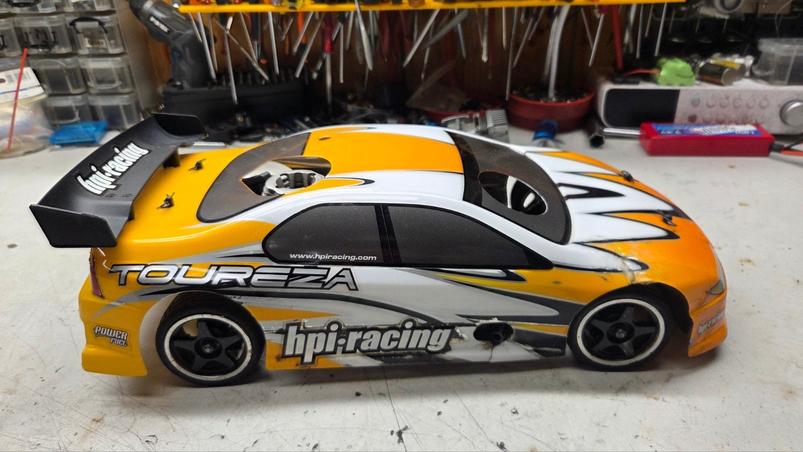 te koop mooie hpi rs 4, Gebruikt, Ophalen of Verzenden, Schaal 1:10, Nitro