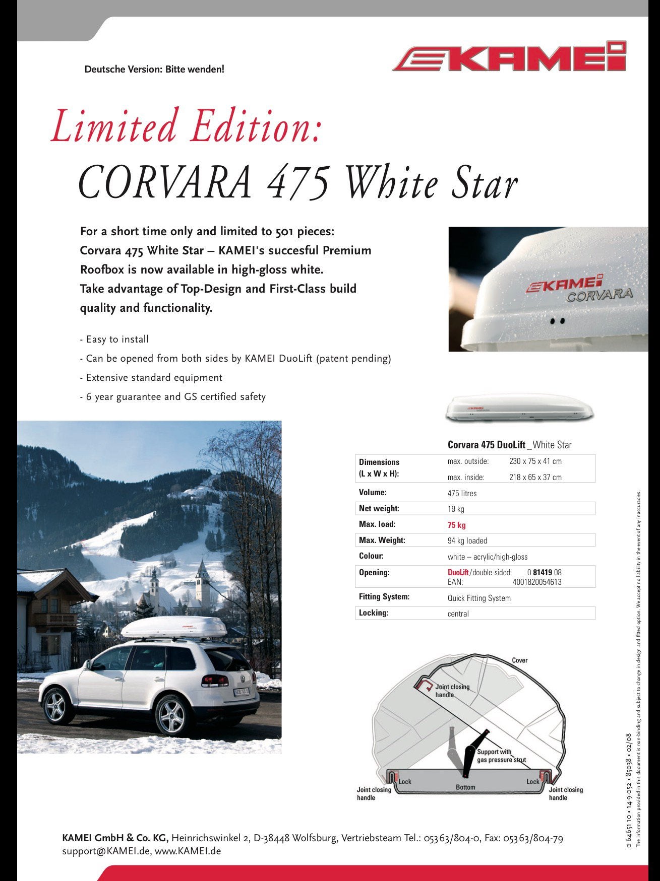 Kamei Corvara 475 Skibox - Zo goed als nieuw, Ophalen, Zo goed als nieuw