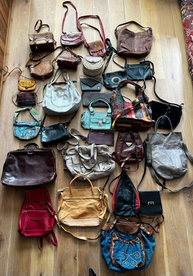 Leren tassen, o.a Fred de la Bretonière ,Taschendieb, 29 st., Ophalen, Zo goed als nieuw, Bruin, Overige typen