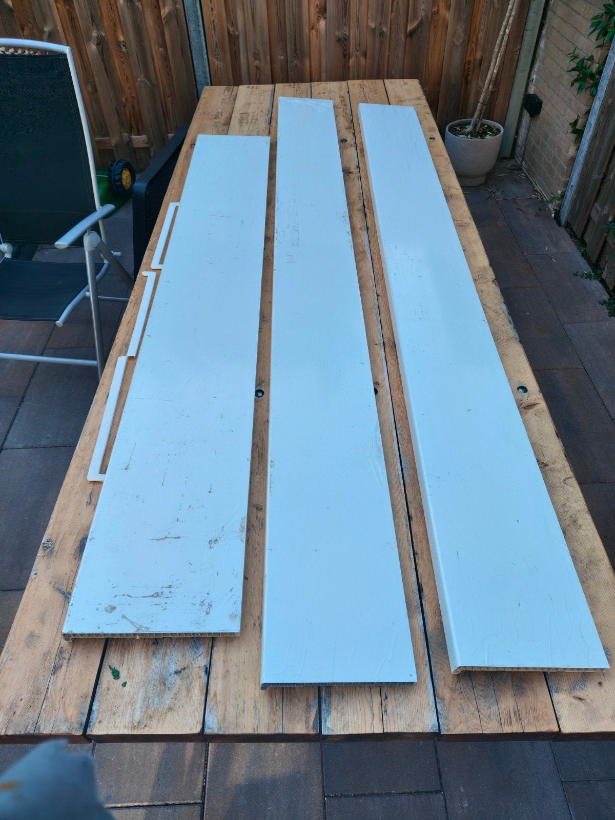 Witte kunststof vensterbanken in diverse lengtes, Ophalen, Gevelraam of Ruit, Minder dan 80 cm, Minder dan 80 cm