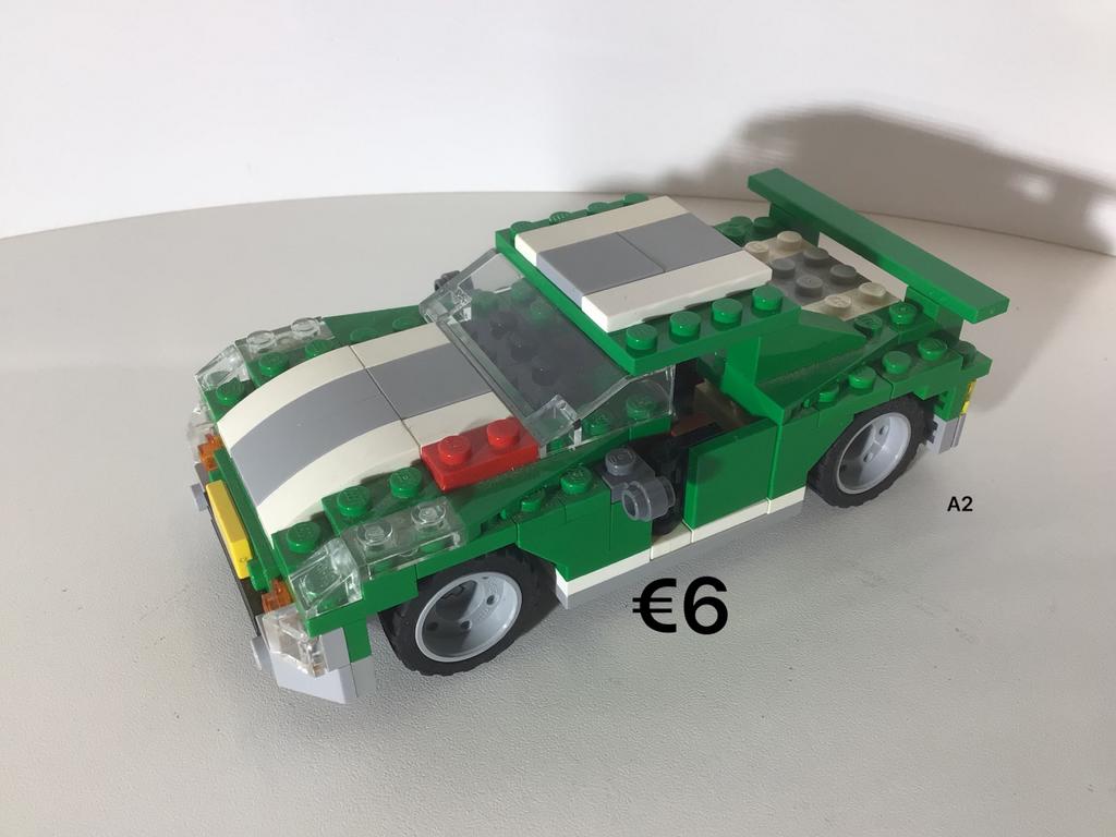 Groene LEGO auto met witte en grijze strepen, Ophalen, Gebruikt, Overige typen