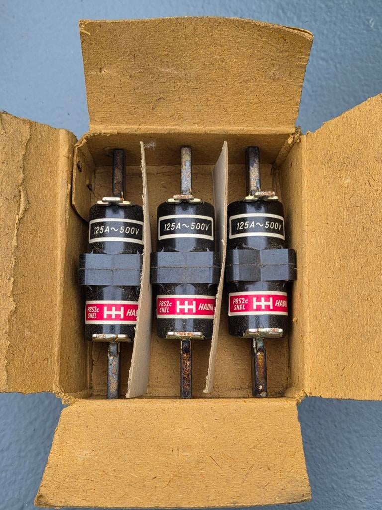 Hadin P852c Mespatroon 125A 500V - Nieuwstaat met sporen, Ophalen of Verzenden
