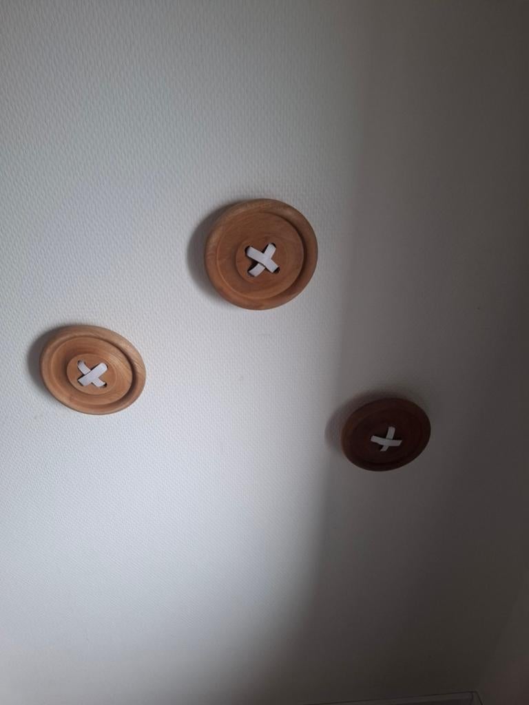 HK living knoophaak, Ophalen, Zo goed als nieuw, Bruin, Hout