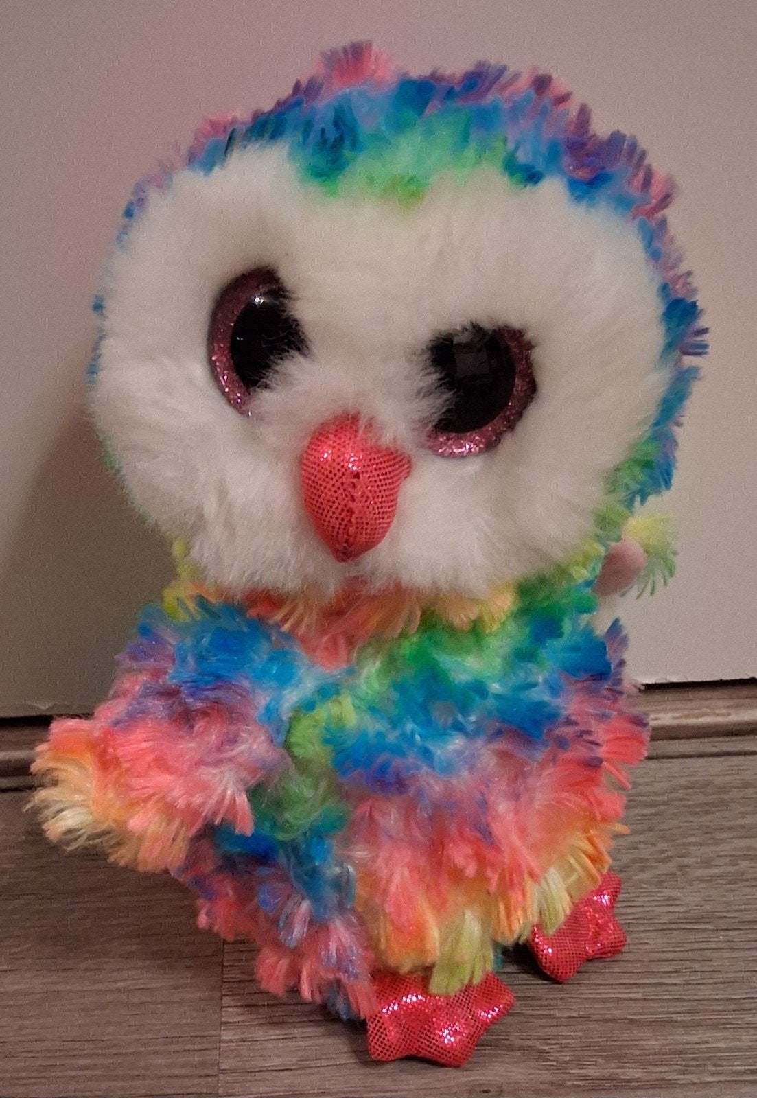 ty beanie boo uil Owen 16 cm, Overige karakters, Overige typen, Ophalen of Verzenden, Zo goed als nieuw
