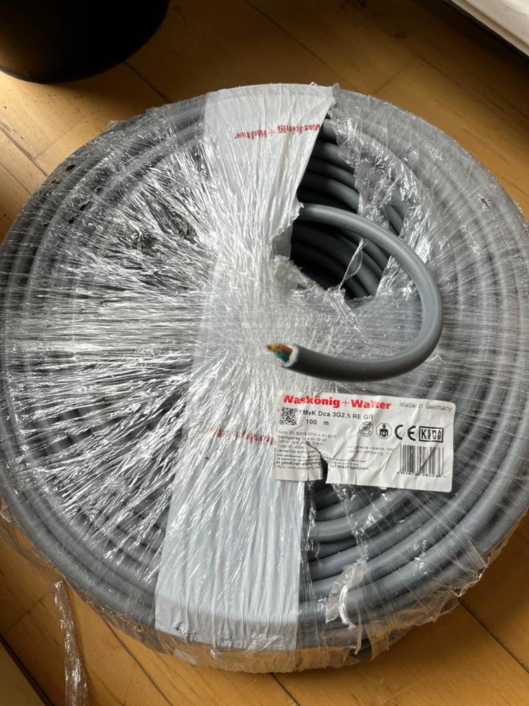 YMvK DCa 3G2.5 RE GR Kabel, Ophalen of Verzenden, Kabel of Snoer
