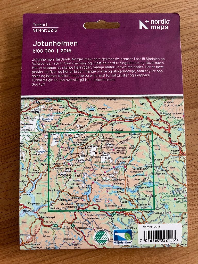 Turkart Jotunheimen, Ophalen of Verzenden, Nieuw, Overige typen