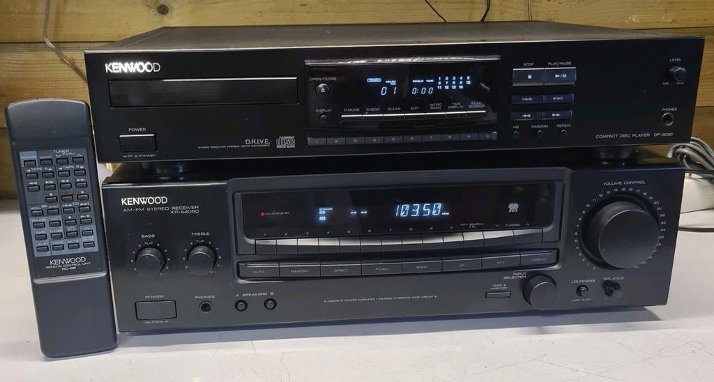 Kenwood set receiver kr-a4060 + cd speler dp-3080 + remote, Ophalen of Verzenden, Overige merken