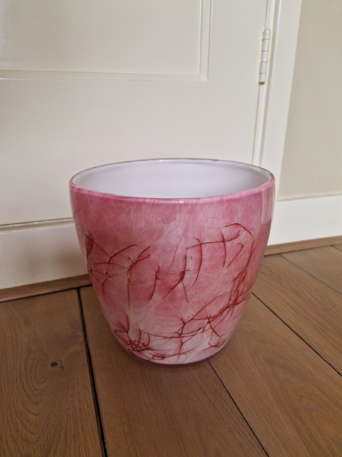 Fidrio thunder pink - grote roze vaas, Huis en Inrichting, Ophalen of Verzenden, Zo goed als nieuw, Roze, Glas