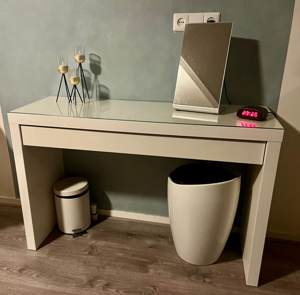 Ikea Malm toilettafel wit, Ophalen, Gebruikt, 100 tot 150 cm, Minder dan 100 cm