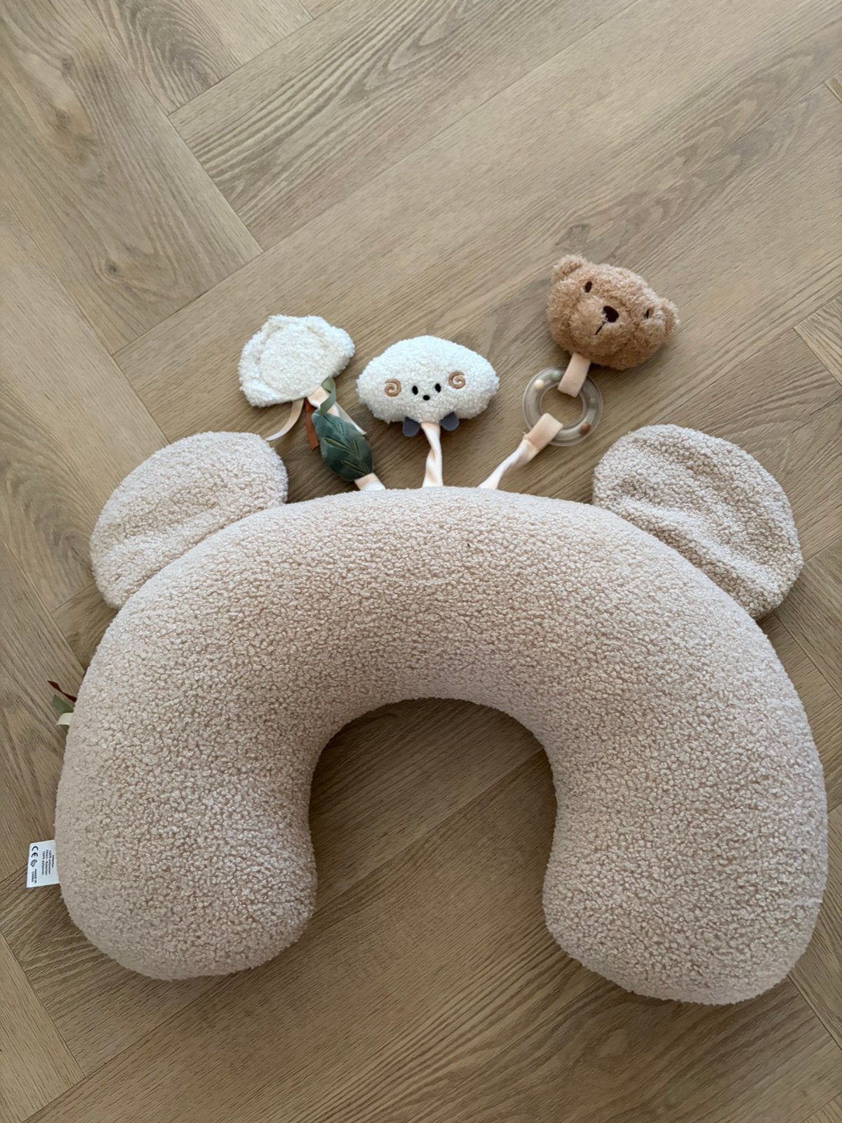 Baby buiktrainer / tummy time kussen beige, Ophalen, Zo goed als nieuw