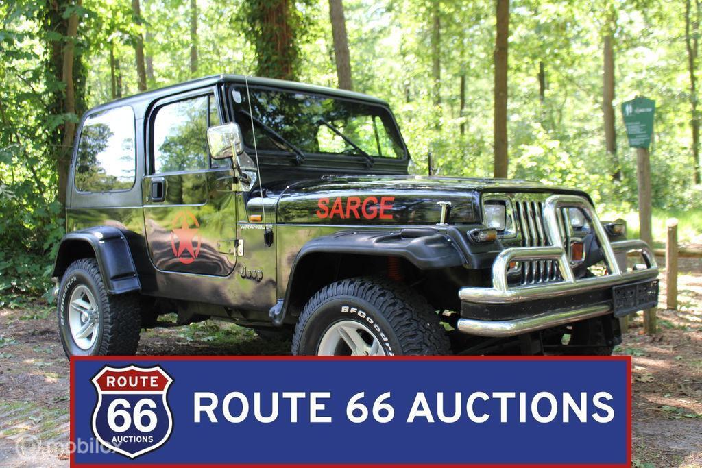 Jeep Wrangler YJ 2.5 | 1992 | Route 66 Auctions, Auto's, Jeep, Overige carrosserieën, Zwart, Bedrijf