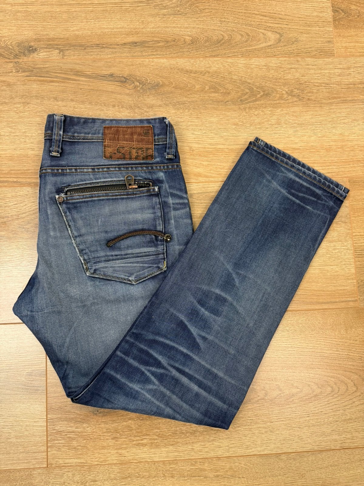 G-Star Raw Attacc Low Straight Jeans Blauw W36 L32, Kleding | Heren, Spijkerbroeken en Jeans, Ophalen of Verzenden, Gedragen, Blauw