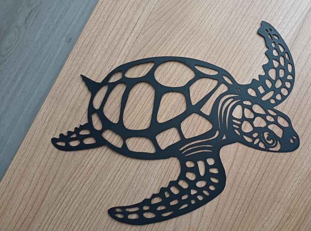 Nieuwe metalen schildpad wanddecoratie, Huis en Inrichting, Woonaccessoires | Overige, Zwart, Nieuw, Ophalen of Verzenden, Metaal