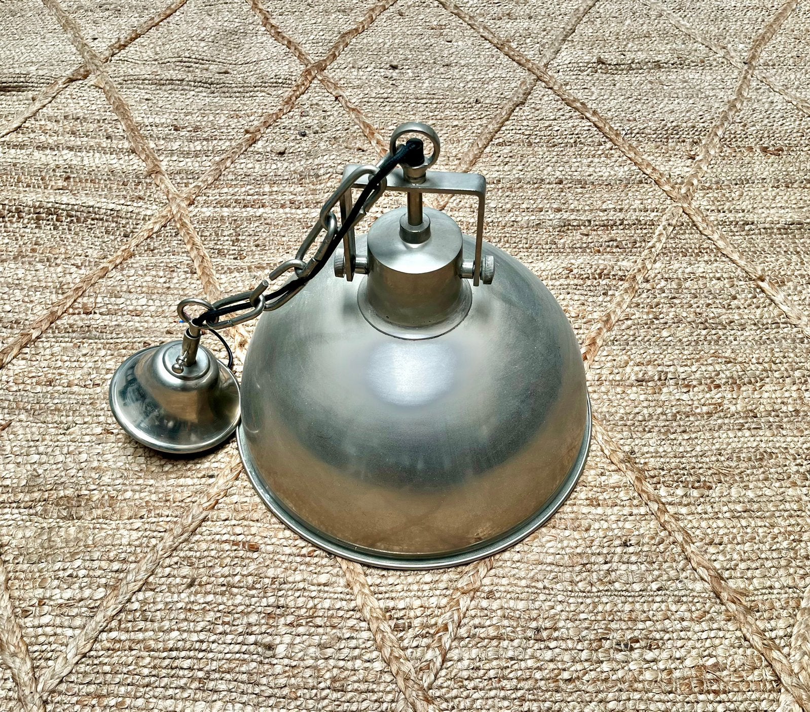 Hanglamp lamp zilver Colmore, Ophalen of Verzenden, Zo goed als nieuw, Metaal, E27 (groot)