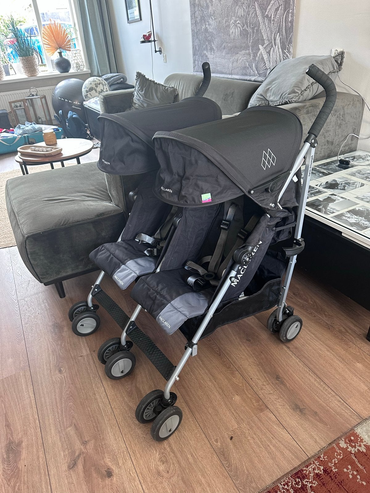 Maclaren Twin Triumph dubbele buggy, Gebruikt, Duowagen, Ophalen, Kinderwagen