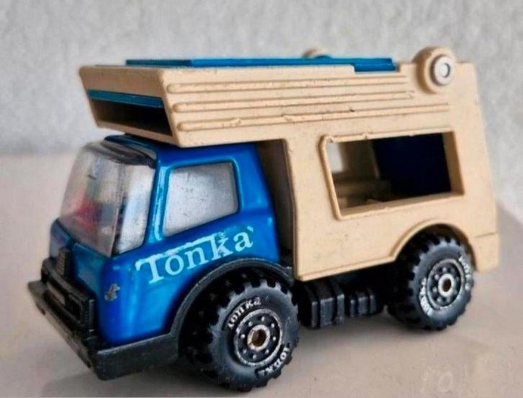 Tonka Camper Blauw/Beige, Ophalen of Verzenden, Zo goed als nieuw, Auto
