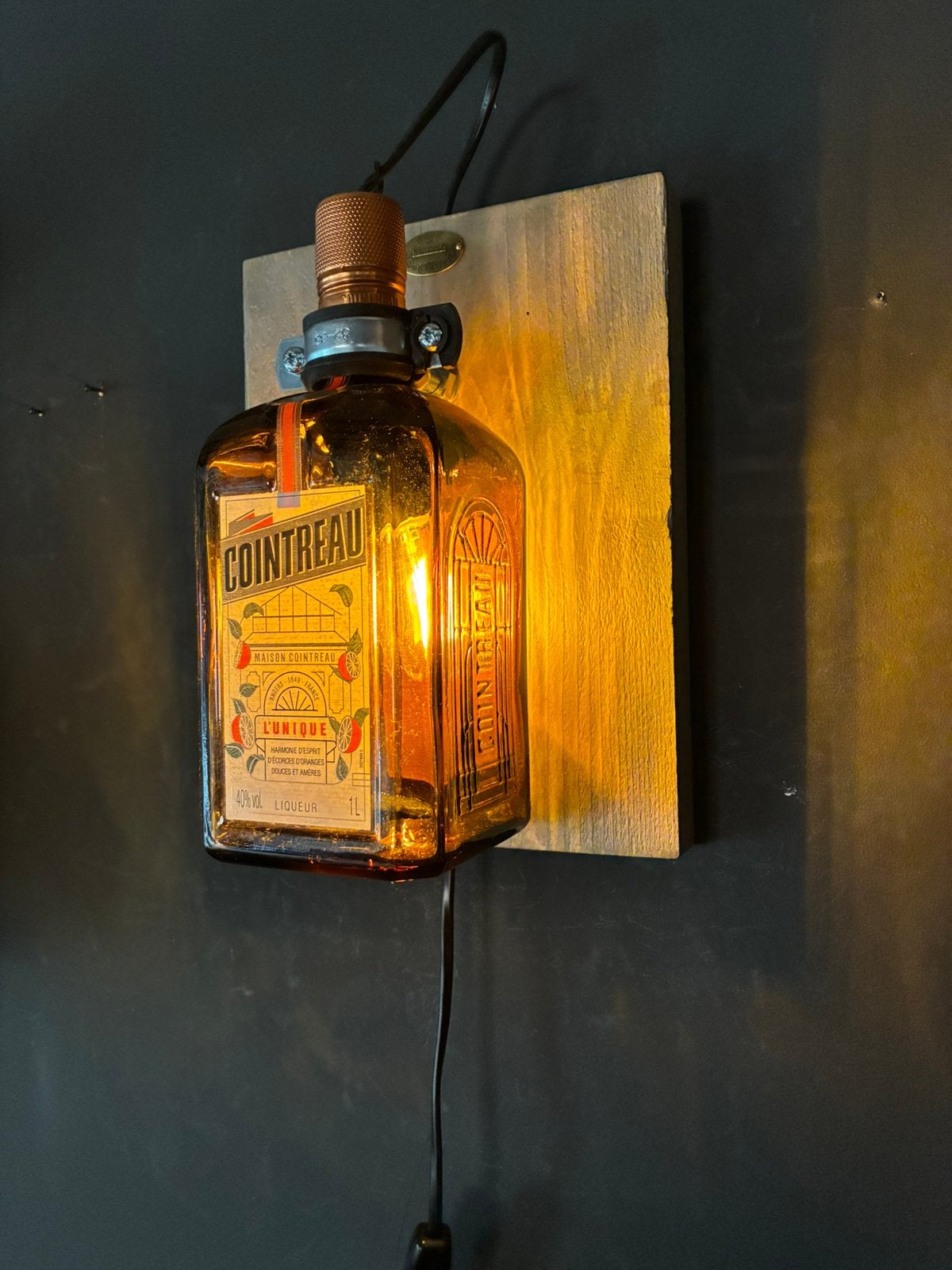 Cointreau Wandlamp, Met schakelaar, Nieuw, Wandlamp, Glas