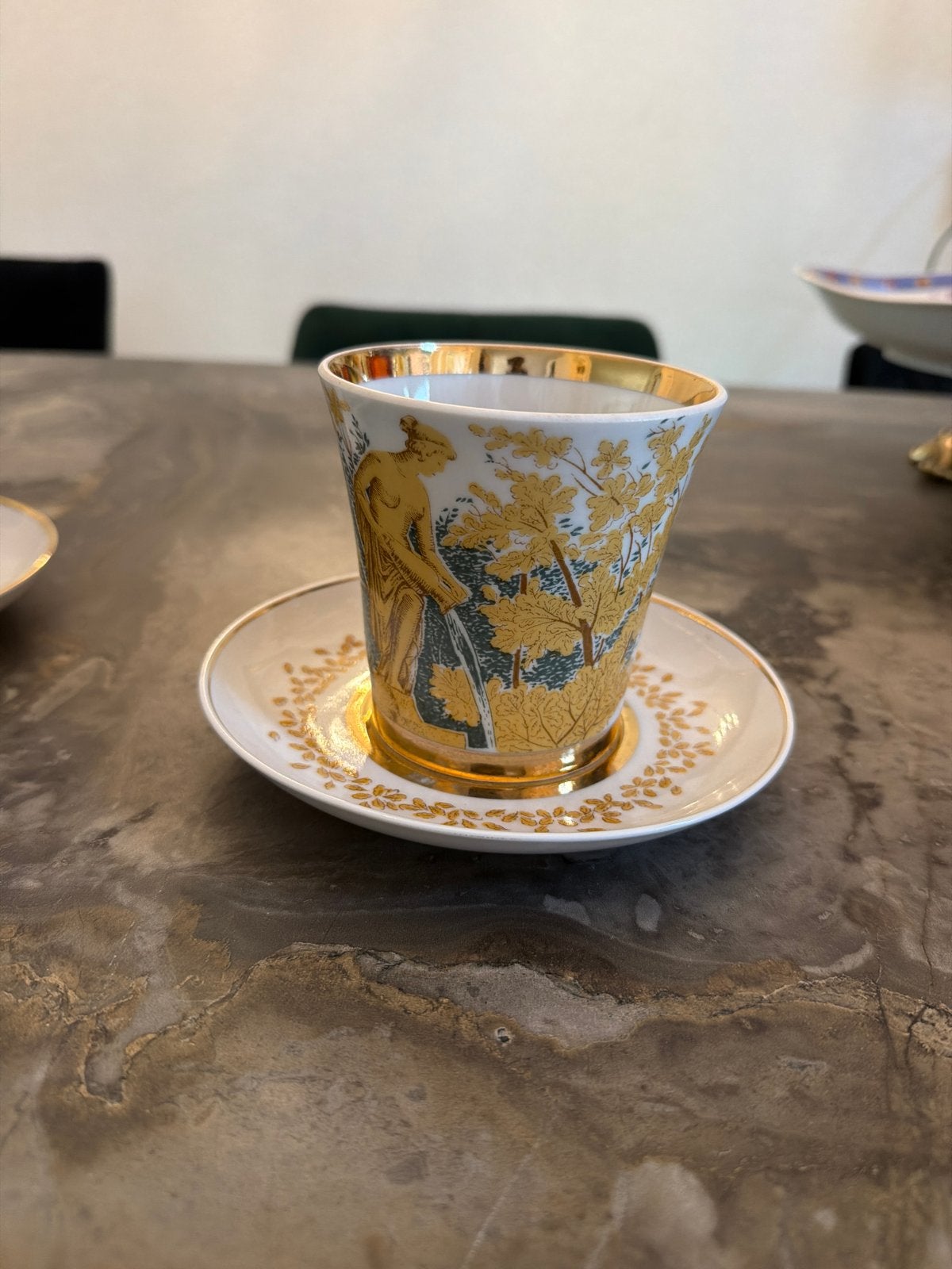 Lomonosov thee kop met schotel LFZ, Ophalen of Verzenden