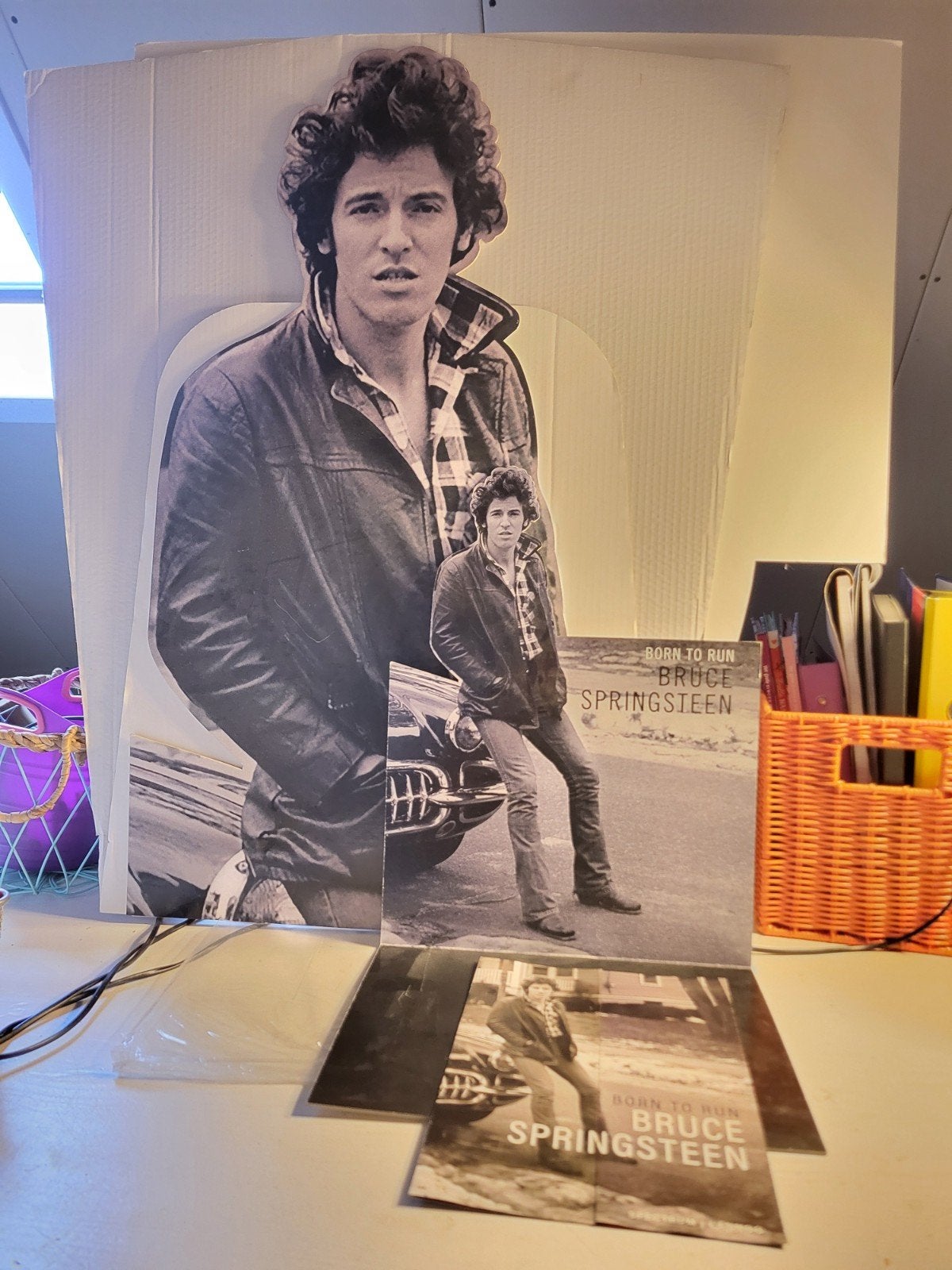 born to run. promoset boek bruce springsteen compleet, Ophalen of Verzenden, Zo goed als nieuw, Poster, Artwork of Schilderij