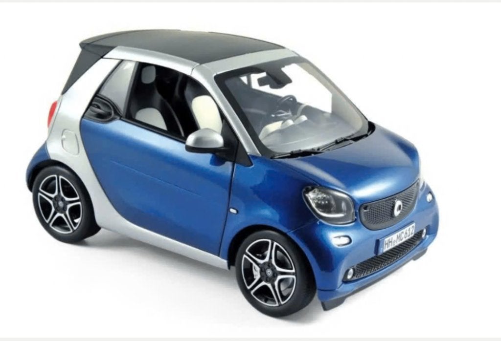 Smart Fortwo cabrio 2015 Bl/ZI SCHAAL 1/18 NOREV ref: 183438, Verzenden, Nieuw, Auto, Norev