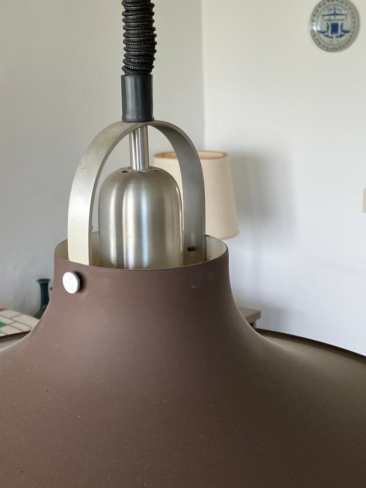 Vintage trekpendel hanglamp (rise-and-fall of treklamp), Ophalen, Gebruikt