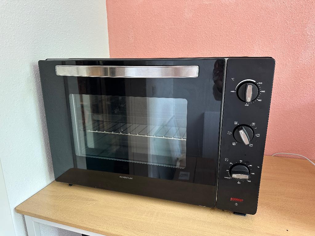 Oven van Inventum, zwart, Ophalen, Minder dan 45 cm, Gebruikt, Oven