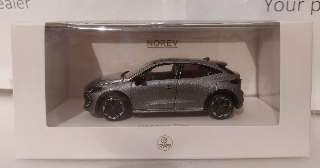 Norev 1:43 Renault Clio 2026 Shadow Grey nieuw in display, Ophalen of Verzenden, Nieuw, Auto, Norev