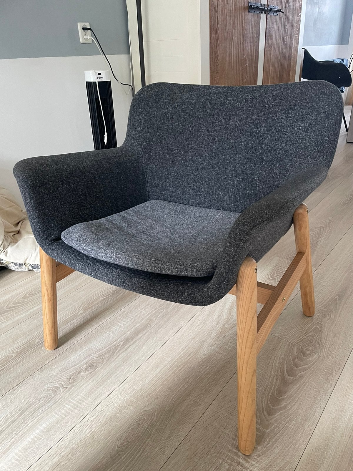 Ikea VEDBO Fauteuil, Gunnared donkergrijs, Ophalen, Zo goed als nieuw, Stof, Eén