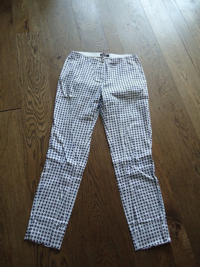 Wit/blauwe Cambio broek maat 38, Maat 38/40 (M), Cambio, Wit, Ophalen of Verzenden