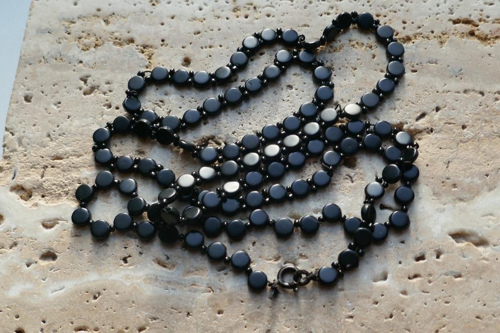 Lange antieke gitten ketting, Verzenden, Overige materialen, Ketting