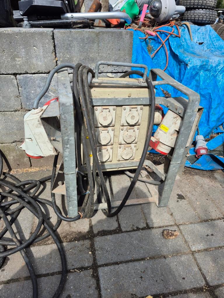 Bouwstroom Zwerfkast 220V/380V met veel uitgangen, Doe-het-zelf en Verbouw, Elektra en Kabels, Ophalen of Verzenden, Overige typen