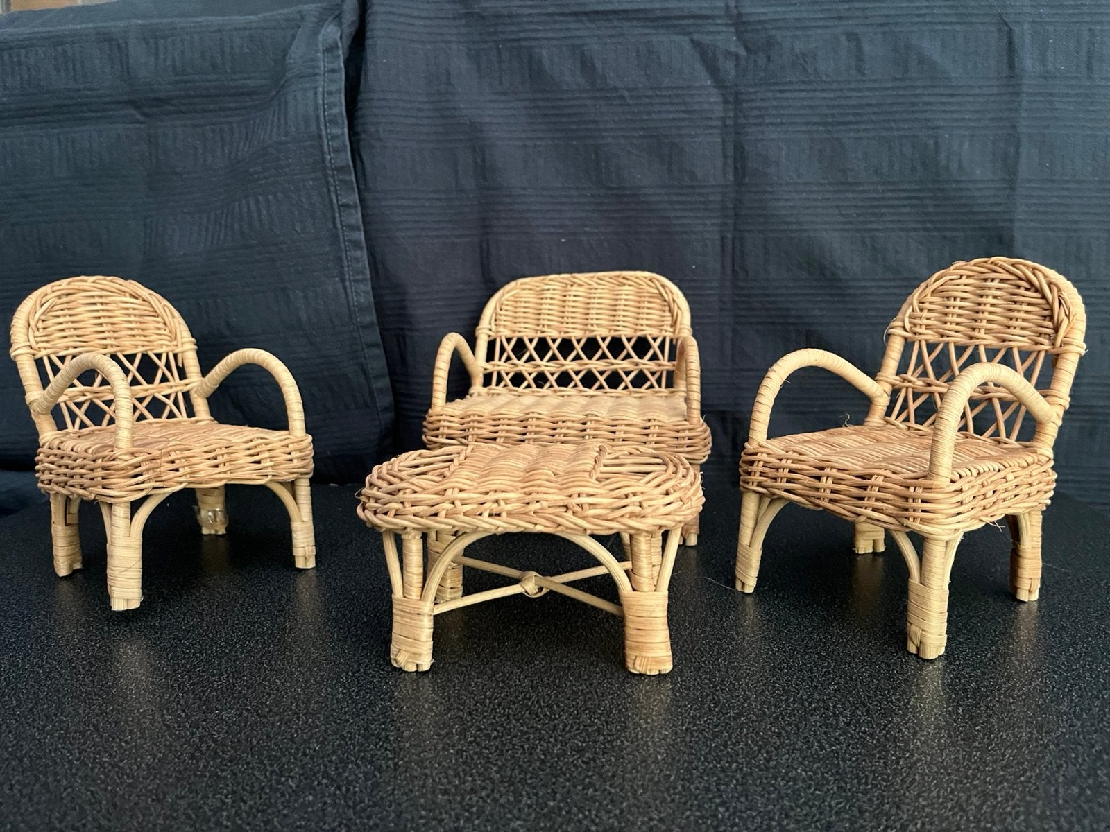 Vintage Fleur rotan set, Verzamelen, Poppen, Ophalen of Verzenden, Gebruikt
