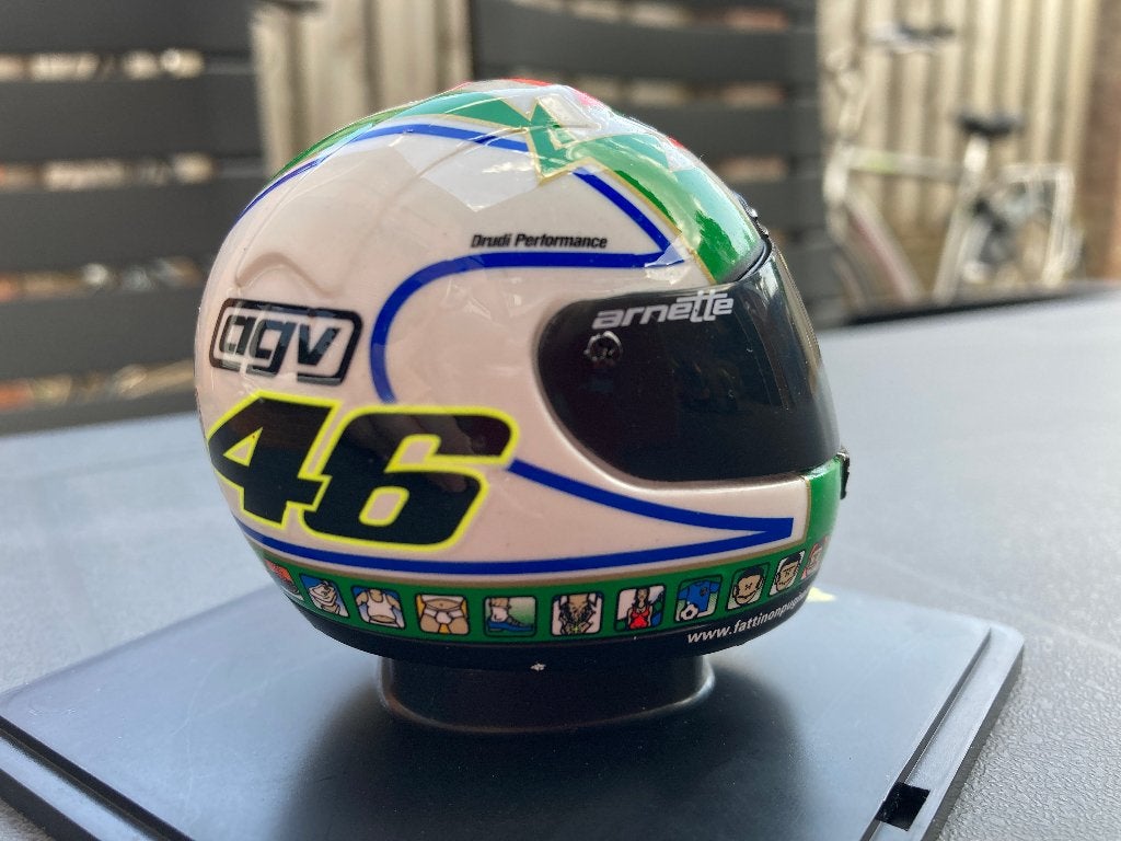 ✅ Valentino Rossi 1:5 helm Mugello 2002 Honda RC211V MotoGP, Verzamelen, Automerken, Motoren en Formule 1, Ophalen of Verzenden