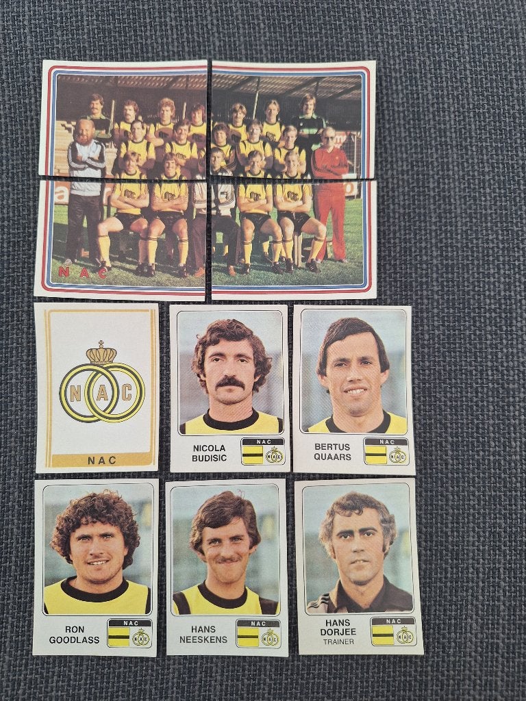 Panini Voetbal 79 NAC 10x, Verzamelen, Ophalen of Verzenden, Zo goed als nieuw, NAC Breda, Poster, Plaatje of Sticker