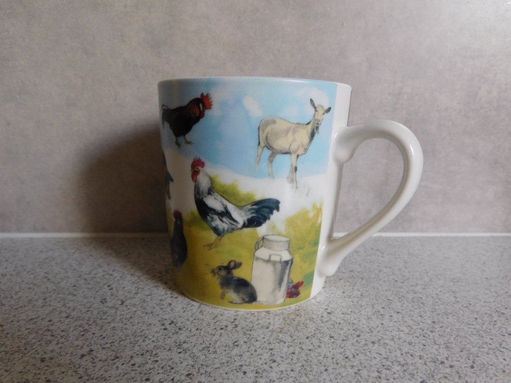 Mok 240 ml Boerderijdieren Rien Poortvliet, Overige merken, Keramiek, Landelijk/Boerenbont, Zo goed als nieuw