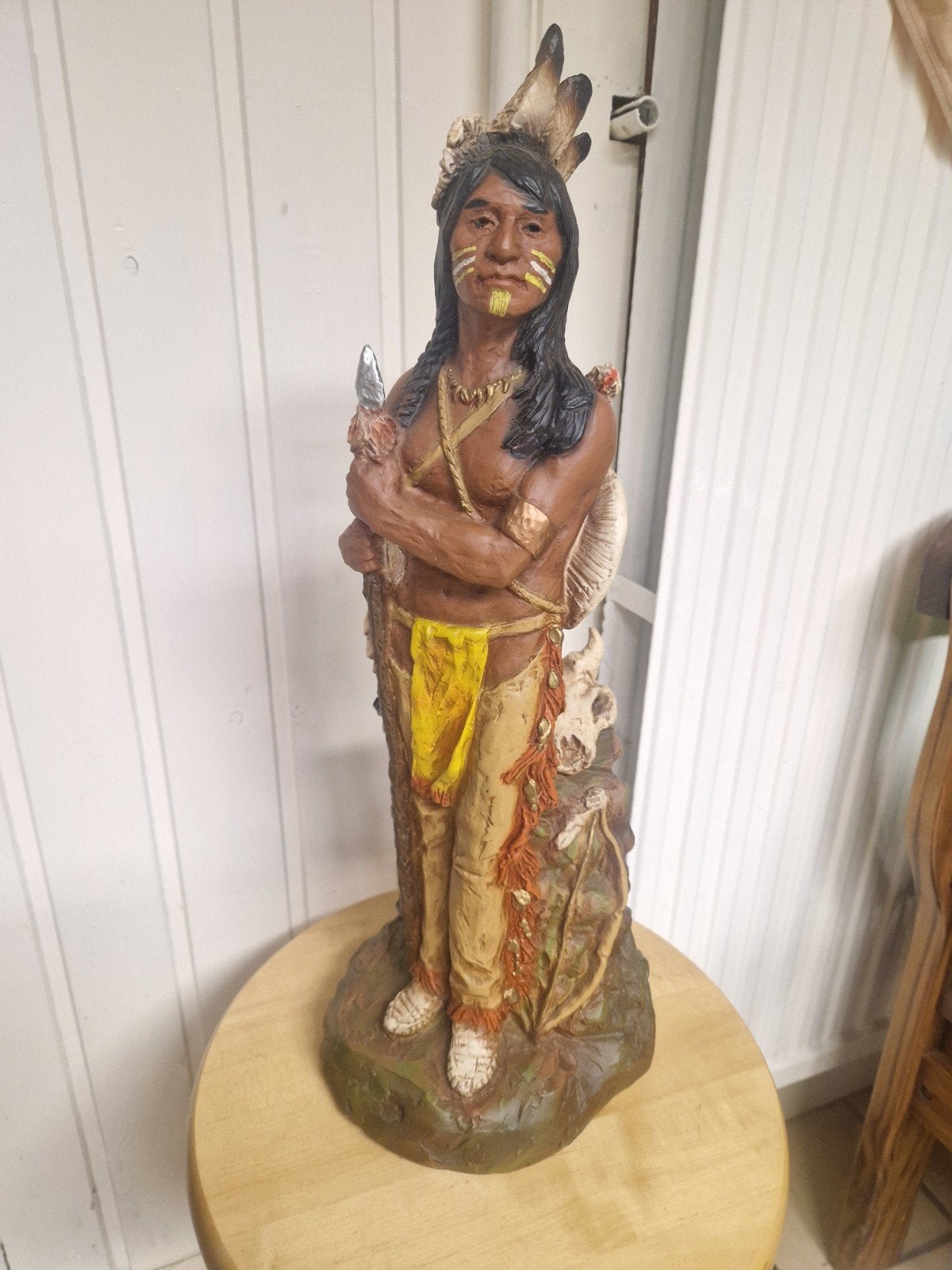 mooi groot indianen beeld, Ophalen of Verzenden, Zo goed als nieuw, Mens