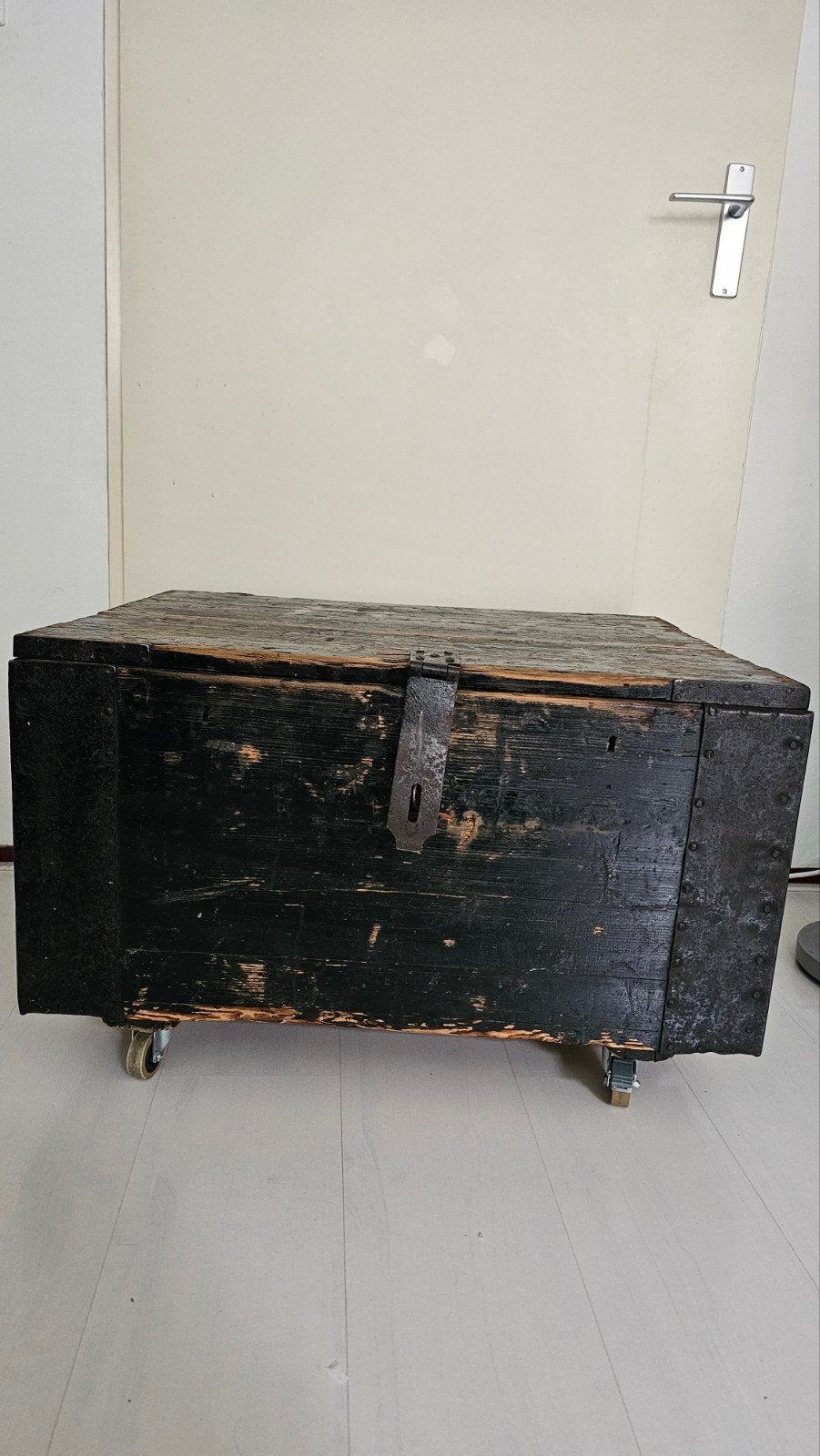Authentieke vintage militaire legerkist - Houten munitiekist, Ophalen, Minder dan 50 cm, Gebruikt, 50 tot 100 cm