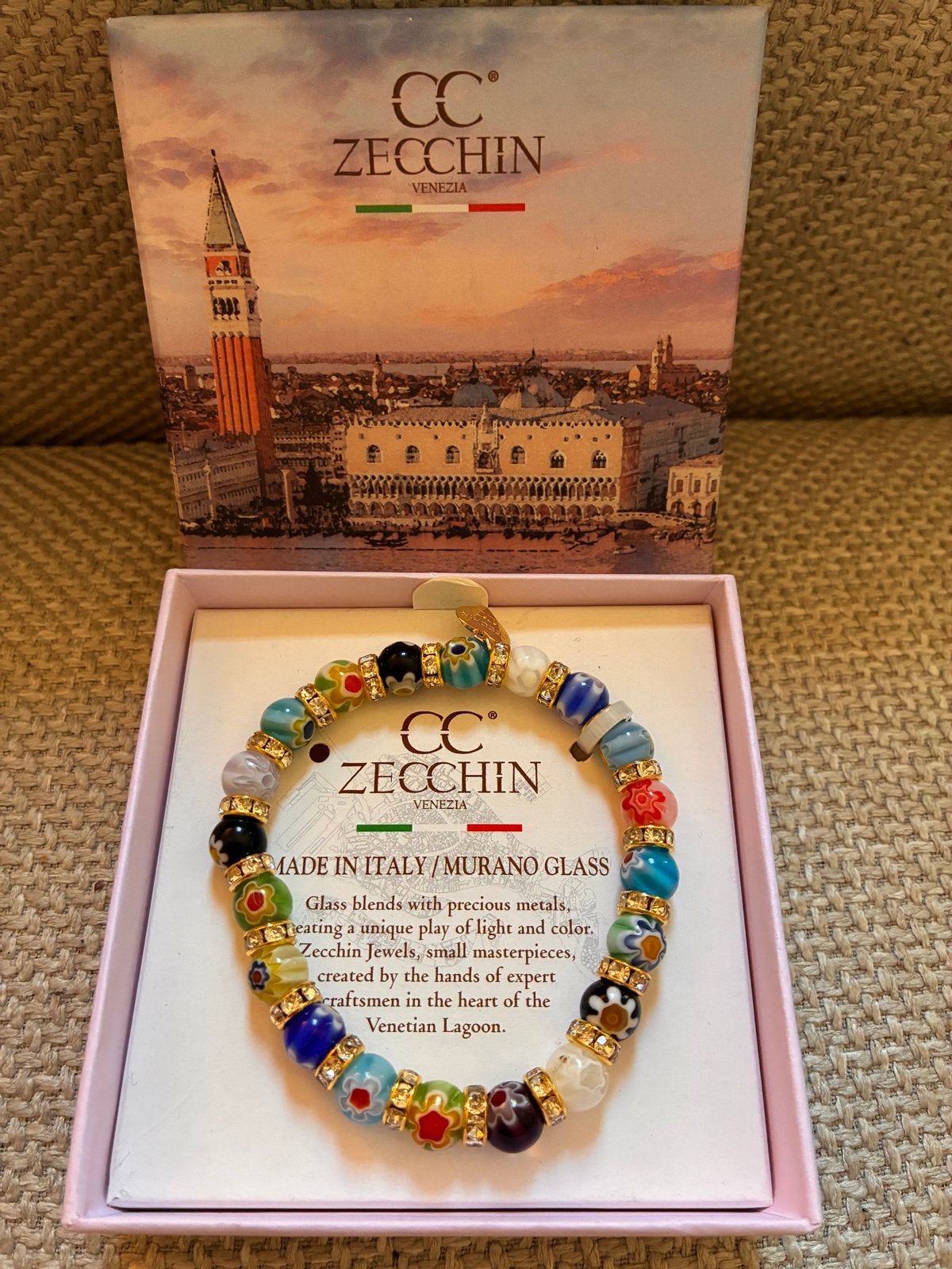 Zeccin Venezia Murano Glas Armband - Nieuw in doos, Sieraden, Tassen en Uiterlijk, Armbanden, Overige materialen, Overige kleuren