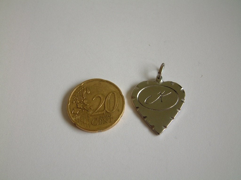 Gaaf hangertje hanger met letters initialen JK, Ophalen of Verzenden, Zilver, Overige materialen