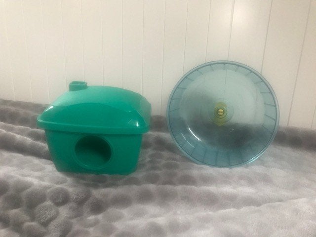 loopwiel en huisje voor hamster of muis, Ophalen of Verzenden, Gebruikt, Loopwiel of Rad