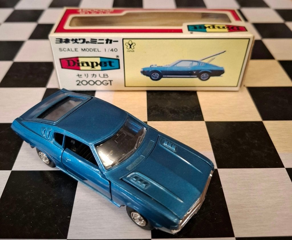 TOYOTA CELICA TA28 DIAPET 1;43 BLAUW, Ophalen of Verzenden, Zo goed als nieuw, Auto, Overige merken